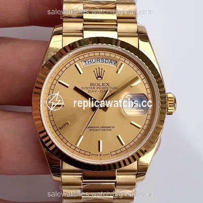 Replica Rolex Day-Date M128238-0045 Yellow Gold EW Factory Champagne Dial Replica Rolex Day-Date M128238-0045 Yellow Gold EW Factory Champagne Dial