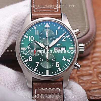 Replica IWC Pilot Chronograph IW377726 ZF Factory Green Dial Replica IWC Pilot Chronograph IW377726 ZF Factory Green Dial