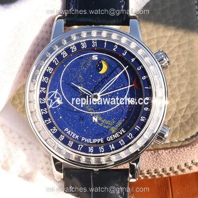 Replica Patek Philippe Grand Complications Sky Moon Celestial 6102P-001 TWA Factory Blue Dial Replica Patek Philippe Grand Complications Sky Moon Celestial 6102P-001 TWA Factory Blue Dial