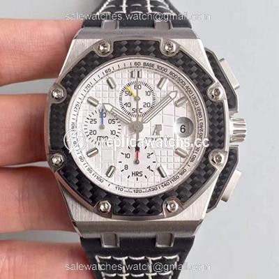 Replica Audemars Piguet Royal Oak Offshore Juan Pablo Montoya 2603010.OO.D001IN.01 JF Factory V2 White Dial Replica Audemars Piguet Royal Oak Offshore Juan Pablo Montoya 2603010.OO.D001IN.01 JF Factory V2 White Dial