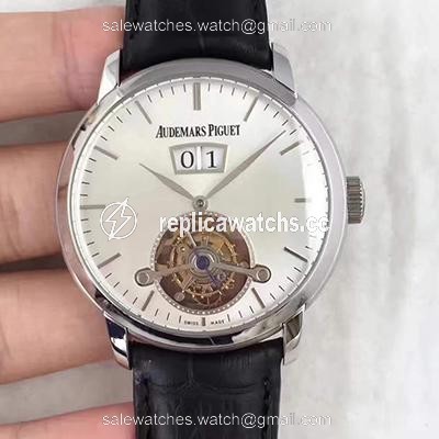 Replica Audemars Piguet Audemars Tourbillon Grande Date 26559 White Dial Replica Audemars Piguet Audemars Tourbillon Grande Date 26559 White Dial