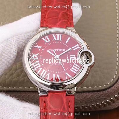 Replica Ballon Bleu De Cartier 33MM WSBB0022 TW Factory Red Dial Replica Ballon Bleu De Cartier 33MM WSBB0022 TW Factory Red Dial