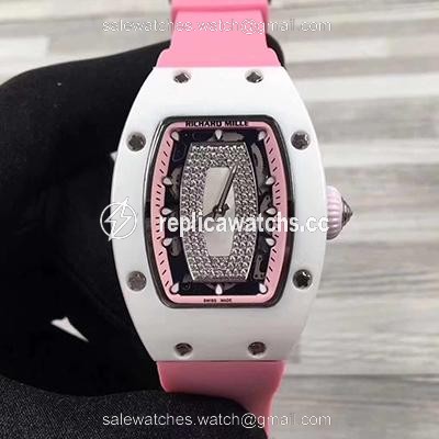Replica Richard Mille RM07 Ladies Pink Dial with Diamonds Replica Richard Mille RM07 Ladies Pink Dial with Diamonds
