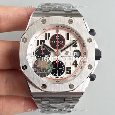 Replica Audemars Piguet Royal Oak Offshore Panda 26170ST.OO.D101CR.02 JF Factory V2 White Dial Replica Audemars Piguet Royal Oak Offshore Panda 26170ST.OO.D101CR.02 JF Factory V2 White Dial