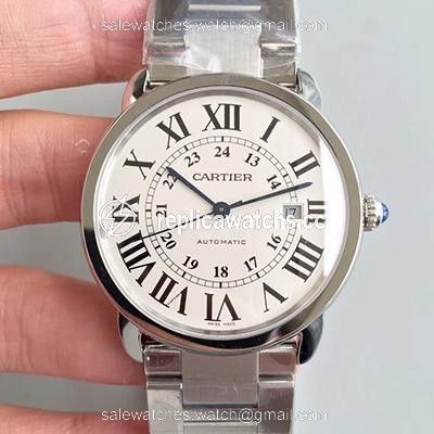 Replica Cartier Ronde Solo De W6701011 42MM ZF Factory White Dial Replica Cartier Ronde Solo De W6701011 42MM ZF Factory White Dial
