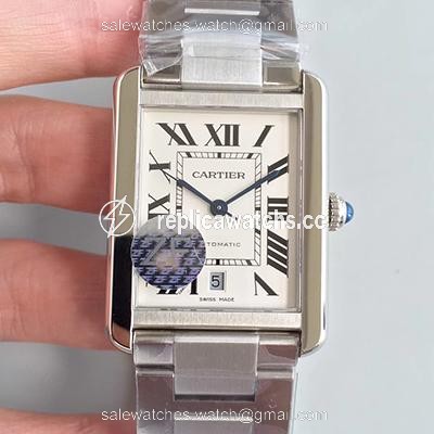 Replica Cartier Tank Solo XL Automatic W5200028 ZF Factory White Dial Replica Cartier Tank Solo XL Automatic W5200028 ZF Factory White Dial