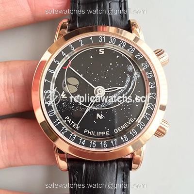 Replica Patek Philippe Grand Complications Sky Moon Celestial 6102R-001 TW Factory Black Dial Replica Patek Philippe Grand Complications Sky Moon Celestial 6102R-001 TW Factory Black Dial