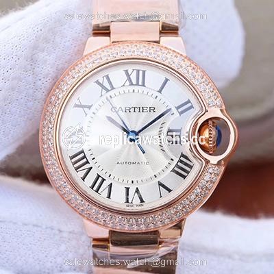 Replica Ballon Bleu De Cartier 36MM WE902064 V9 Factory White Dial Replica Ballon Bleu De Cartier 36MM WE902064 V9 Factory White Dial
