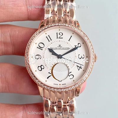 Replica Jaeger-LeCoultre Rendez-Vous 3612420 Rose Gold Case White Dial Replica Jaeger-LeCoultre Rendez-Vous 3612420 Rose Gold Case White Dial
