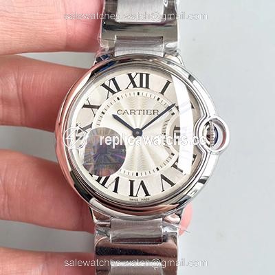 Replica Cartier Ballon Bleu 36MM W6920046 JF Factory Silver Dial Replica Cartier Ballon Bleu 36MM W6920046 JF Factory Silver Dial