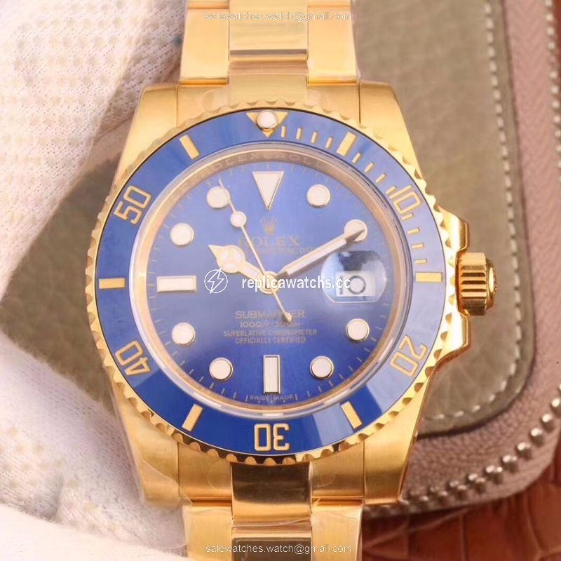 Replica Rolex Submariner Date 116618LB VR Factory 18K Yellow Gold Wrapped Blue Dial Replica Rolex Submariner Date 116618LB VR Factory 18K Yellow Gold Wrapped Blue Dial