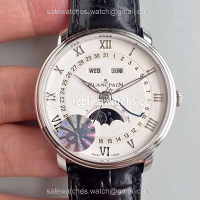 Replica Blancpain Villeret 6654A-1127-55B OM Factory V2 White Dial Replica Blancpain Villeret 6654A-1127-55B OM Factory V2 White Dial