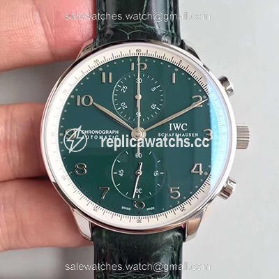 Replica IWC Portugieser Chronograph Edition 150 Years IW371601 Green Dial YL Factory Replica IWC Portugieser Chronograph Edition 150 Years IW371601 Green Dial YL Factory