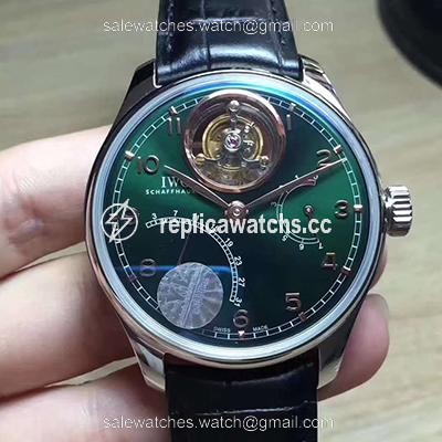 Replica IWC Portuguese Tourbillon YL Factory Green Dial Replica IWC Portuguese Tourbillon YL Factory Green Dial