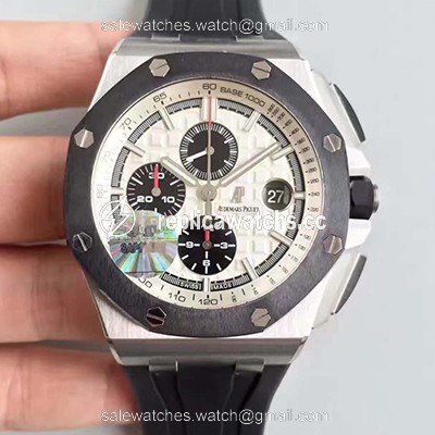 Replica Audemars Piguet Royal Oak Offshore 26400SO.OO.A002CA.01 JF Factory V2 White Dial Replica Audemars Piguet Royal Oak Offshore 26400SO.OO.A002CA.01 JF Factory V2 White Dial
