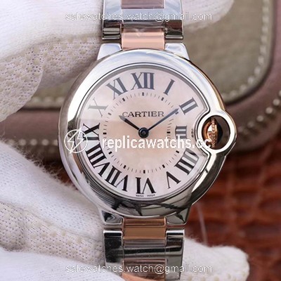 Replica Ballon Bleu De Cartier W69201 Ladies 33MM V6 Factory Pink Dial Replica Ballon Bleu De Cartier W69201 Ladies 33MM V6 Factory Pink Dial