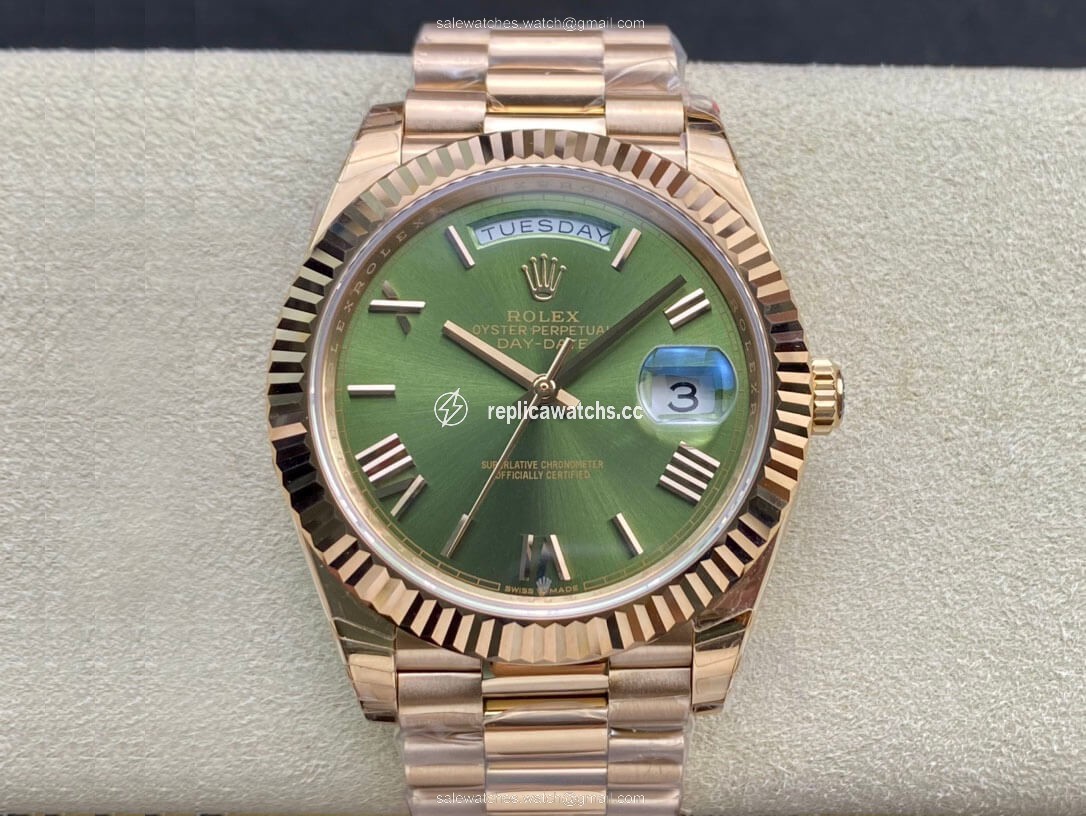 Replica Rolex Day Date 228235 40mm EW Factory Green Dial Replica Rolex Day Date 228235 40mm EW Factory Green Dial