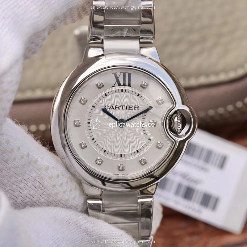 Replica Ballon Bleu De Cartier 33mm V6 Factory White Dial Replica Ballon Bleu De Cartier 33mm V6 Factory White Dial