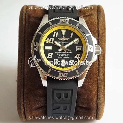 Replica Breitling Superocean 42 Abyss Yellow A1736402/BA32 ZF Factory Black & Yellow Dial Replica Breitling Superocean 42 Abyss Yellow A1736402/BA32 ZF Factory Black & Yellow Dial
