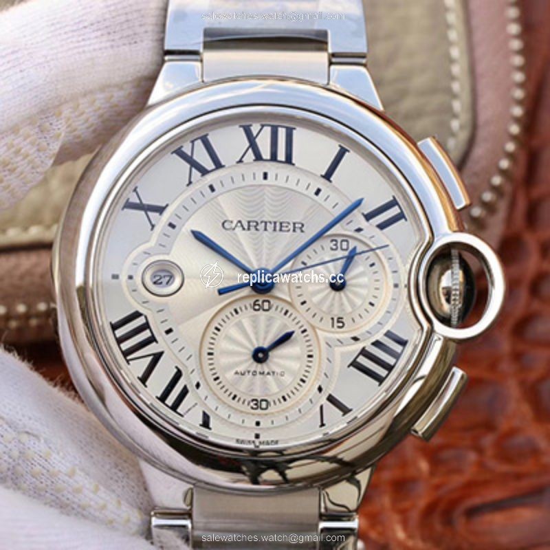 Replica Cartier Ballon Bleu Chronograph W6920076 ZF Factory Silver Dial Replica Cartier Ballon Bleu Chronograph W6920076 ZF Factory Silver Dial