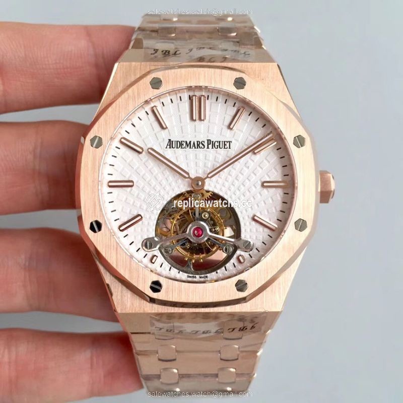 Replica Audemars Piguet Royal Oak Rose Gold Tourbillon Extra Thin 26522 R8 Factory White Dial Replica Audemars Piguet Royal Oak Rose Gold Tourbillon Extra Thin 26522 R8 Factory White Dial
