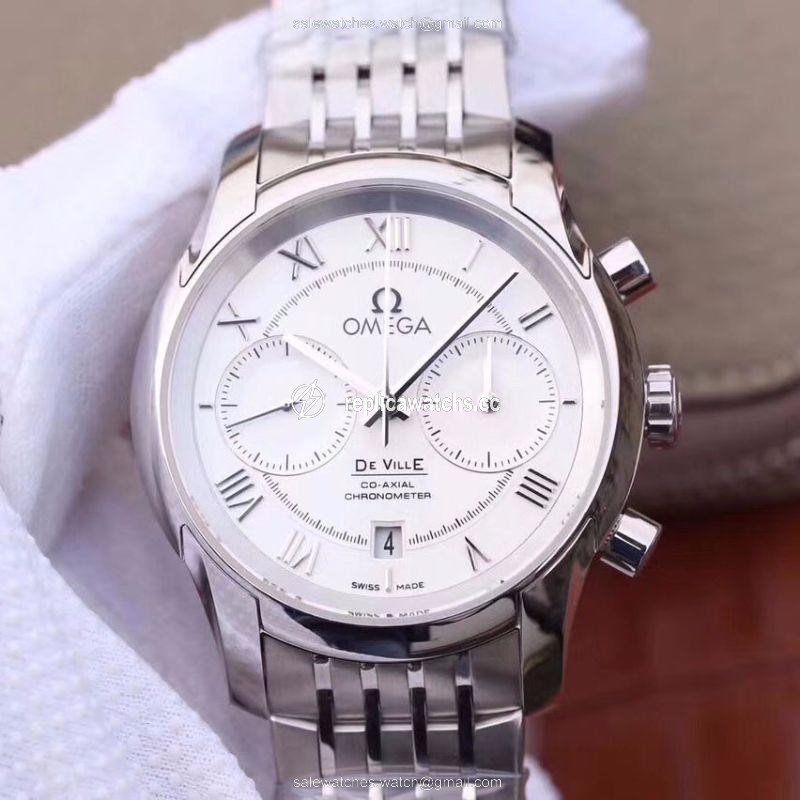 Replica Omega De Ville Co-Axial Chronograph 42MM 431.10.42.51.02.001 OM Factory White Dial Replica Omega De Ville Co-Axial Chronograph 42MM 431.10.42.51.02.001 OM Factory White Dial