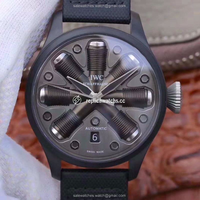 Replica IWC Schaffhausen Pilot Top Gun 44 Black Nylon Strap Fuse Dial Replica IWC Schaffhausen Pilot Top Gun 44 Black Nylon Strap Fuse Dial