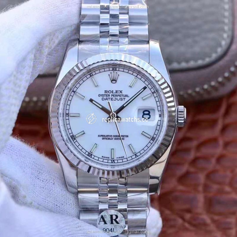 Replica Rolex Datejust 116234 36mm AR Factory White Enamel Dial Replica Rolex Datejust 116234 36mm AR Factory White Enamel Dial