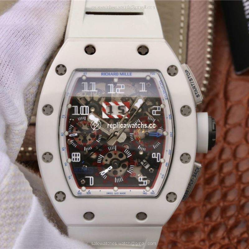 Replica Richard Mille RM011 Chronograph KV Factory White Hollow Dial Replica Richard Mille RM011 Chronograph KV Factory White Hollow Dial