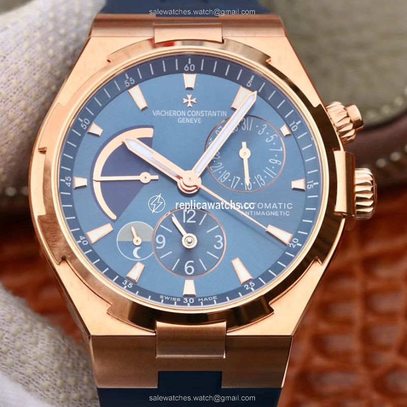 Replica Vacheron Constantin Overseas 44mm TWA Factory 18K Rose Gold Blue Dial Replica Vacheron Constantin Overseas 44mm TWA Factory 18K Rose Gold Blue Dial