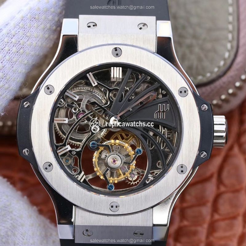 Replica Hublot Big Bang Hollow Tourbillon Stainless Steel Case Skeleton Dial Replica Hublot Big Bang Hollow Tourbillon Stainless Steel Case Skeleton Dial
