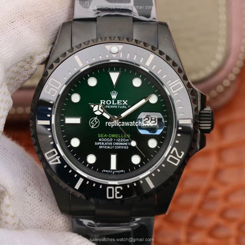Replica Rolex Sea-Dweller Deepsea 11666001 V2 Green Gradual Black Dial Replica Rolex Sea-Dweller Deepsea 11666001 V2 Green Gradual Black Dial