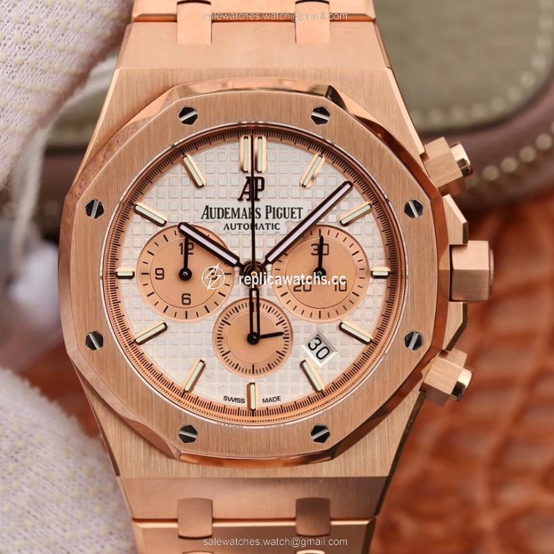 Replica Audemars Piguet Royal Oak Chronograph 26315OR.OO.1256OR.01 OM Factory White Dial Replica Audemars Piguet Royal Oak Chronograph 26315OR.OO.1256OR.01 OM Factory White Dial