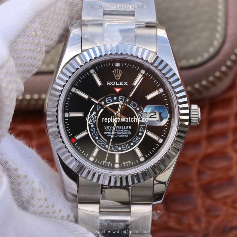 Replica Rolex SKY DWELLER 326139 Black Dial Replica Rolex SKY DWELLER 326139 Black Dial