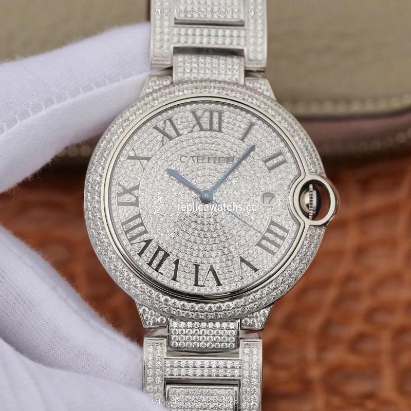 Replica Ballon Bleu De Cartier WE9009Z3 42mm TW Factory Silver Diamond Dial Replica Ballon Bleu De Cartier WE9009Z3 42mm TW Factory Silver Diamond Dial