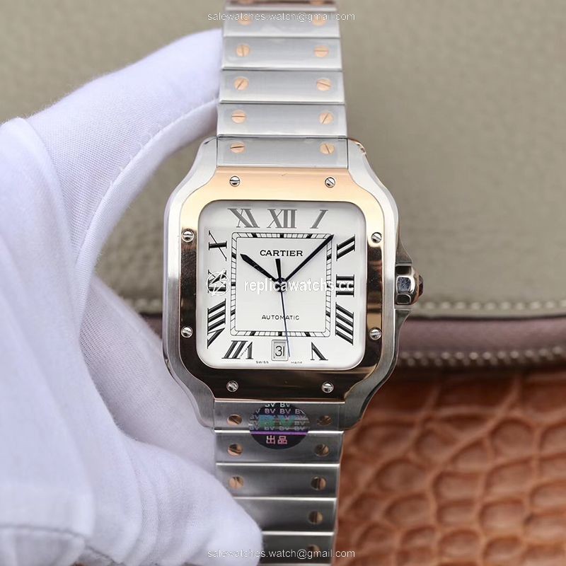 Replica Cartier De Santos W2SA0006 BV Factory White Dial Replica Cartier De Santos W2SA0006 BV Factory White Dial