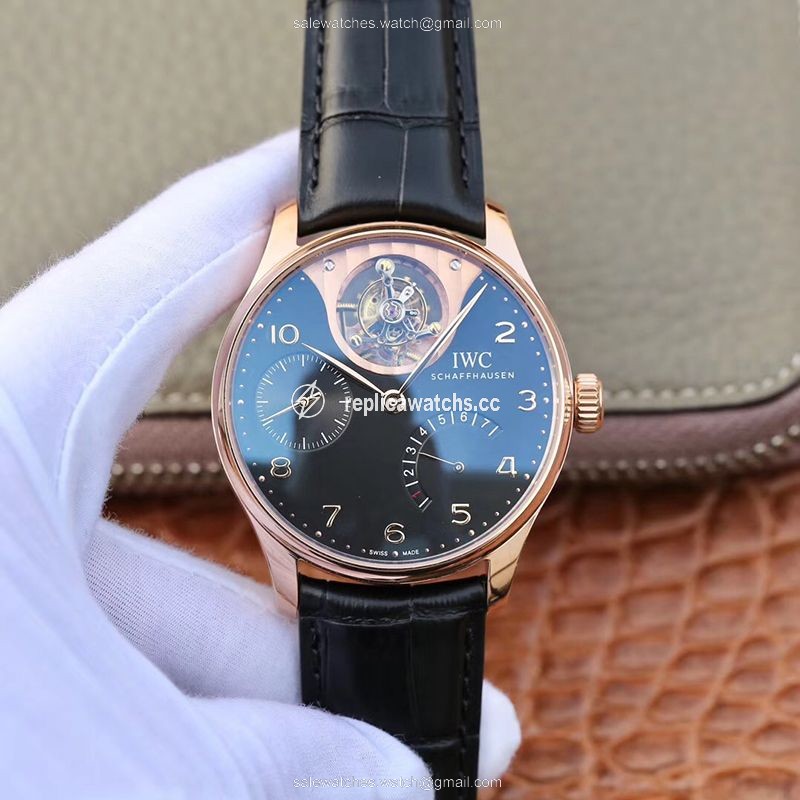 Replica ZF Factory IWC Portuguese Tourbillon IW504210 18K Rose Gold Black Dial Replica ZF Factory IWC Portuguese Tourbillon IW504210 18K Rose Gold Black Dial