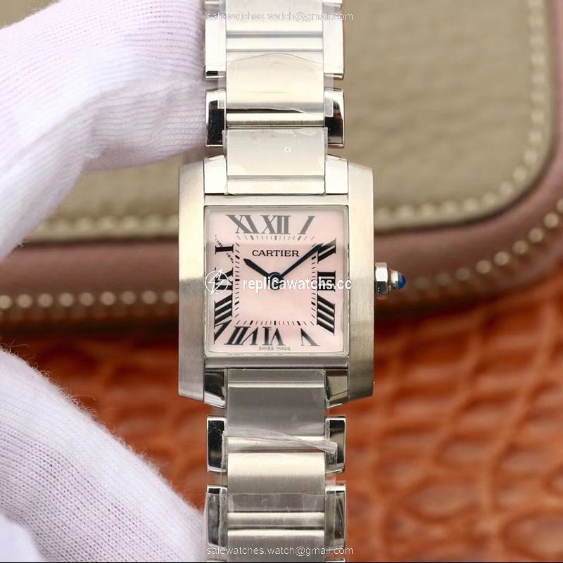 Replica Cartier Tank Francaise Ladies W51028Q3 Pink Dial Replica Cartier Tank Francaise Ladies W51028Q3 Pink Dial