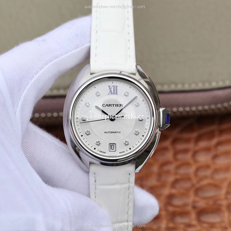 Replica Cle De Cartier Ladies 35mm WJCL0032 Silver-gray Dial Replica Cle De Cartier Ladies 35mm WJCL0032 Silver-gray Dial