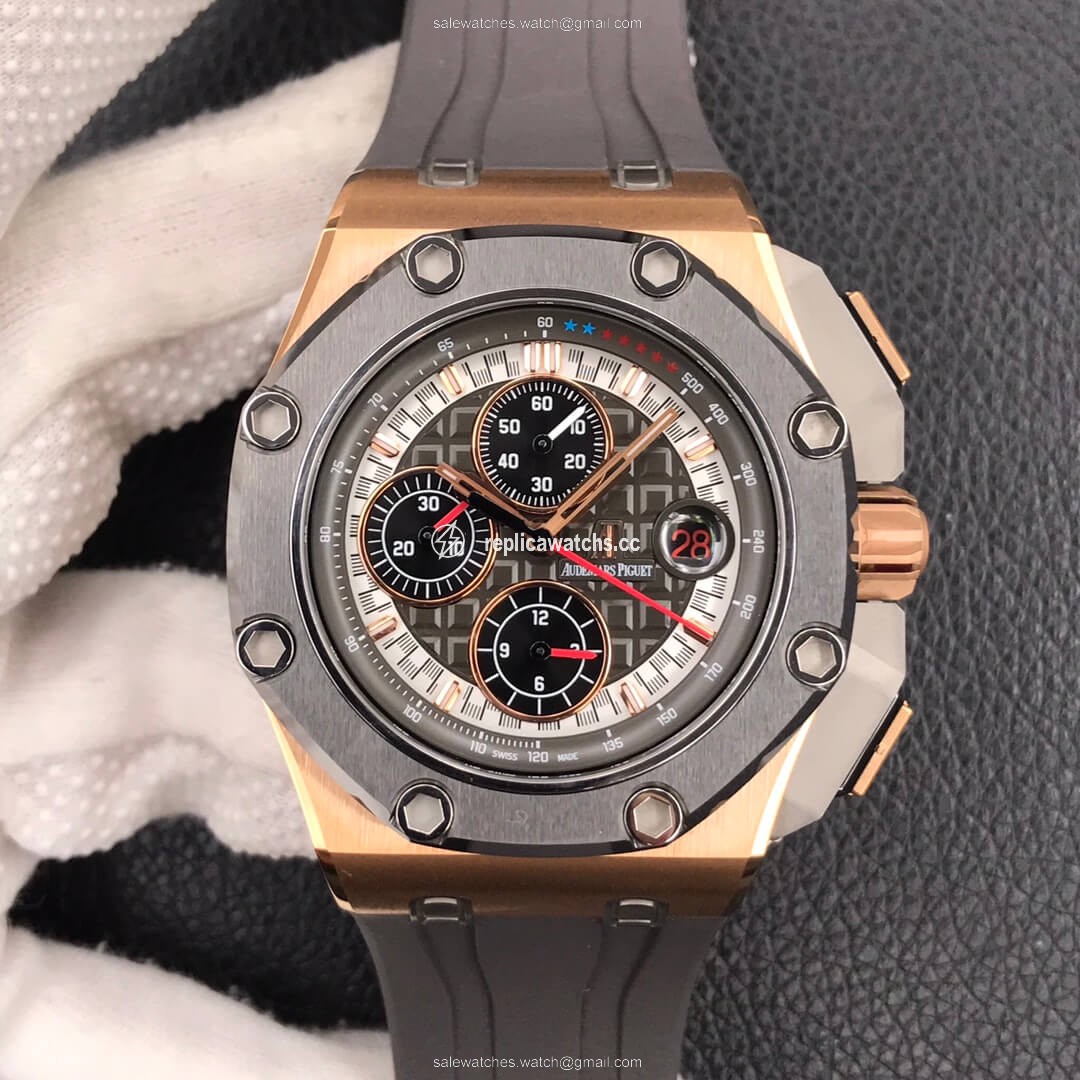 Replica Audemars Piguet Royal Oak Offshore 26568OM.OO.A004CA.01 JF Factory Dark Grey Dial Replica Audemars Piguet Royal Oak Offshore 26568OM.OO.A004CA.01 JF Factory Dark Grey Dial