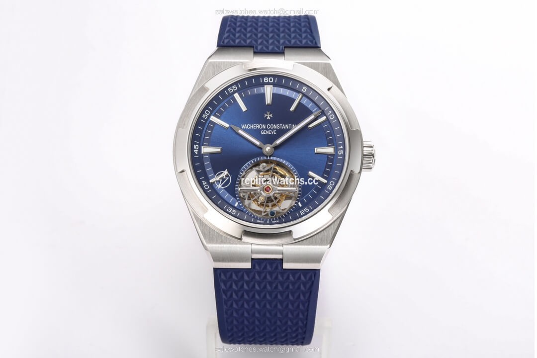 Replica Vacheron Constantin Overseas Tourbillon 6000V/110A-B544 BBR Factory Blue Rubber Strap Replica Vacheron Constantin Overseas Tourbillon 6000V/110A-B544 BBR Factory Blue Rubber Strap
