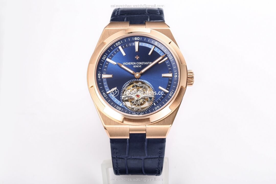 Replica Vacheron Constantin Overseas Tourbillon 6000V/110R-B733 BBR Factory Blue Leather Strap Replica Vacheron Constantin Overseas Tourbillon 6000V/110R-B733 BBR Factory Blue Leather Strap