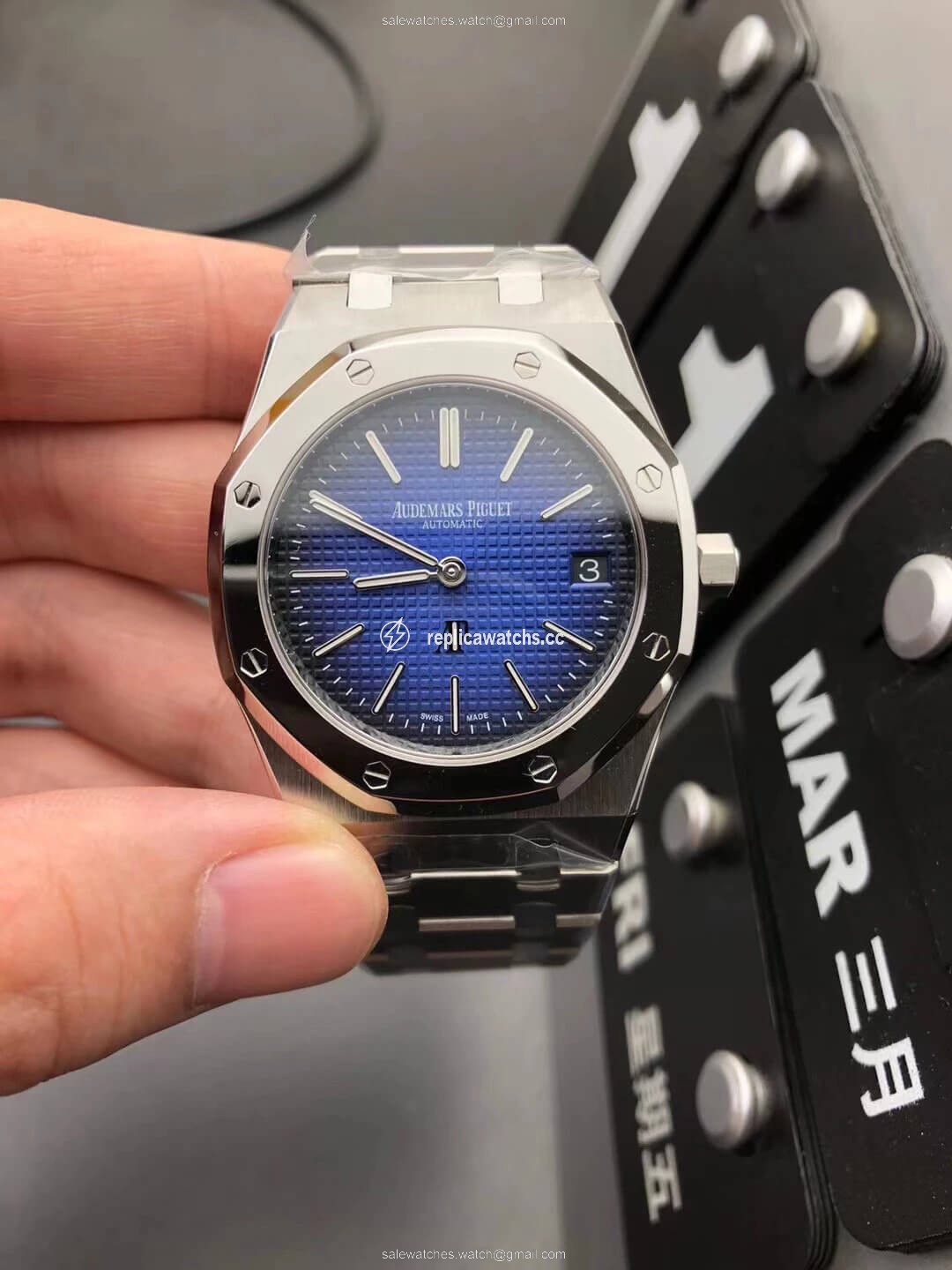 Replica Audemars Piguet Royal Oak 15202IP.OO.1240IP.01 ZF Factory Smoked Blue Dial Replica Audemars Piguet Royal Oak 15202IP.OO.1240IP.01 ZF Factory Smoked Blue Dial