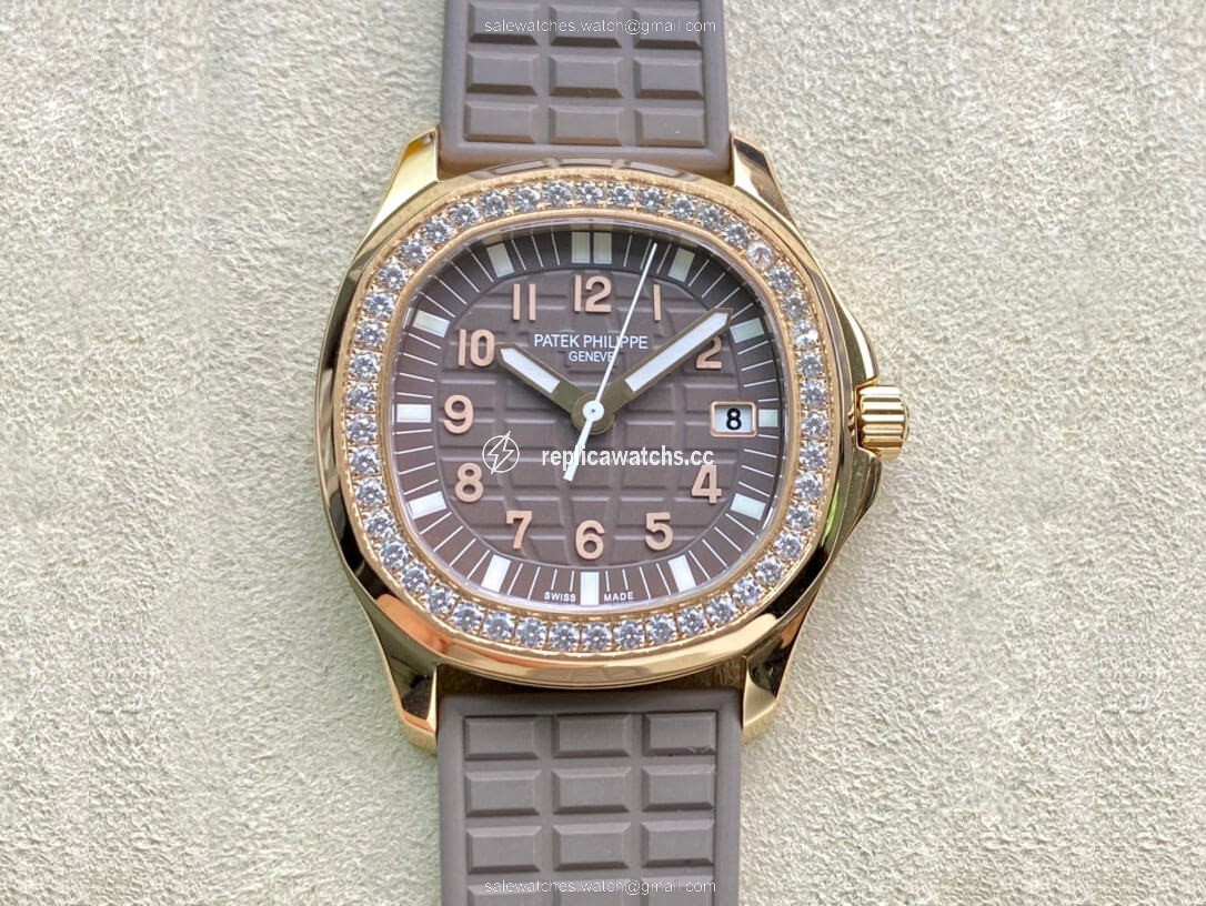 Replica Patek Philippe Aquanaut Quartz Ladies 5067A PPF Factory Rose Gold Diamond-set Bezel Replica Patek Philippe Aquanaut Quartz Ladies 5067A PPF Factory Rose Gold Diamond-set Bezel