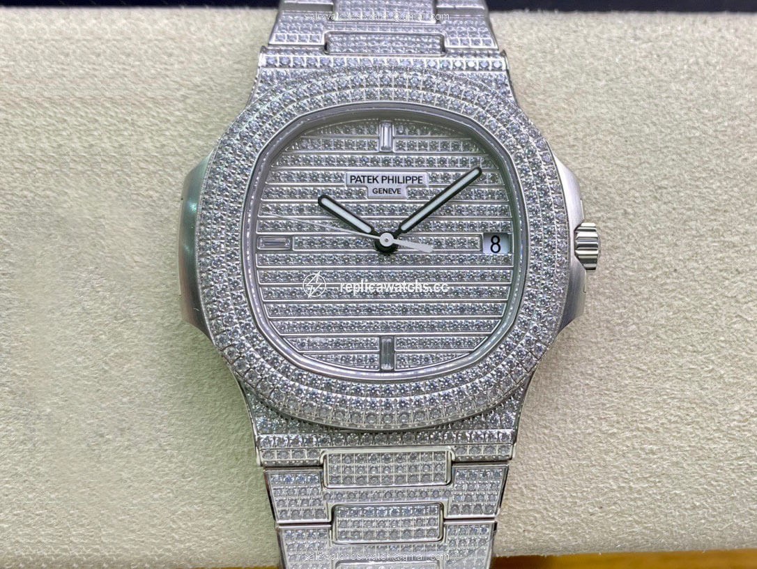 Replica Patek Philippe Nautilus 5719/1G-001 PPF Factory Diamond Dial Replica Patek Philippe Nautilus 5719/1G-001 PPF Factory Diamond Dial