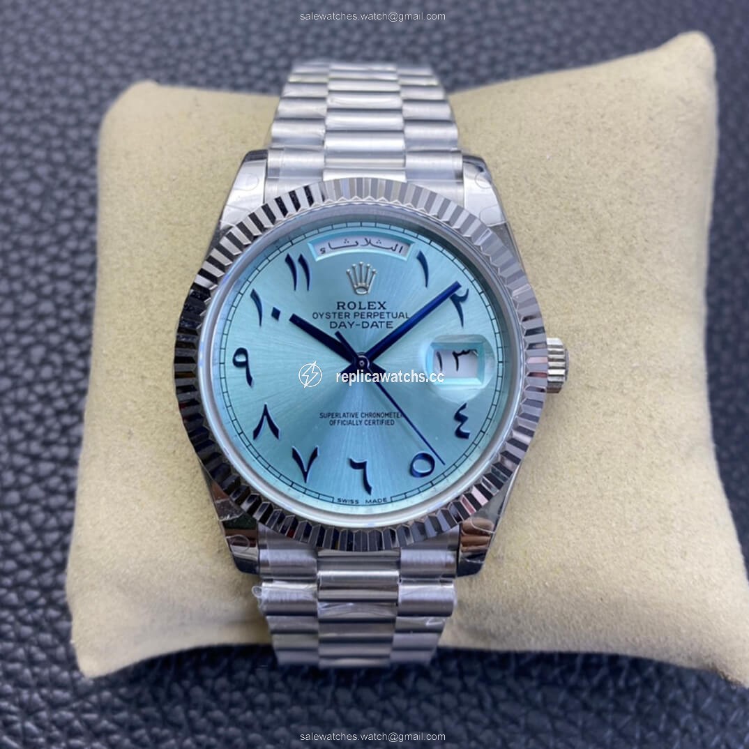 Replica Rolex Day Date BP Factory Middle East Customization Ice Blue Dial Replica Rolex Day Date BP Factory Middle East Customization Ice Blue Dial