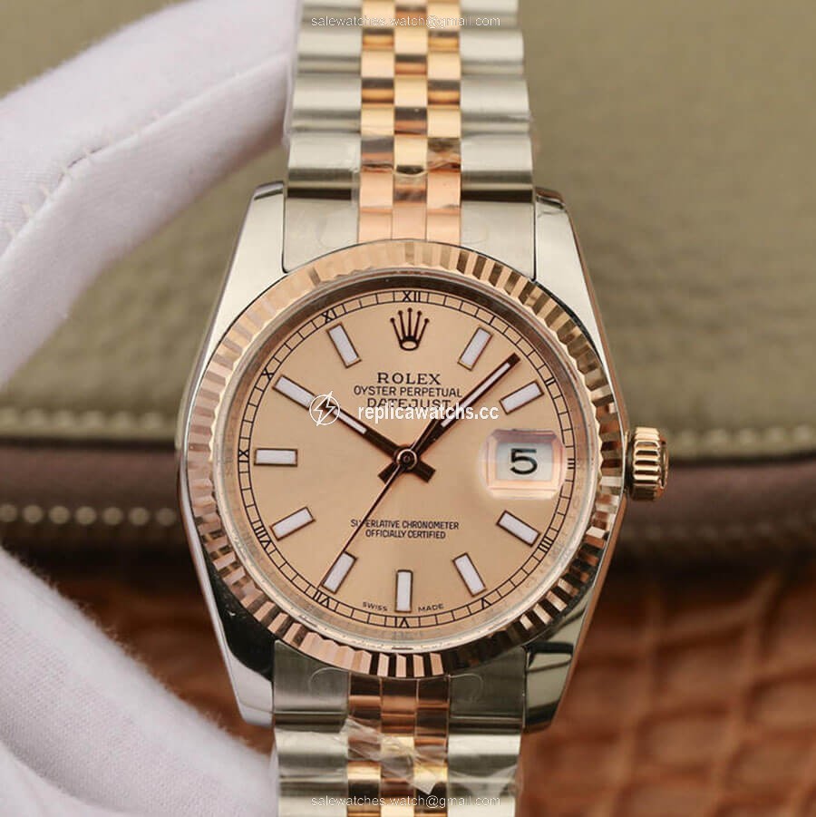 Replica Rolex Datejust 116231 36MM GM Factory Rose Gold Pink Dial Replica Rolex Datejust 116231 36MM GM Factory Rose Gold Pink Dial