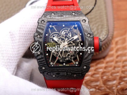 Replica Richard Mille RM35-02 ZF Factory Red Rubber Strap Replica Richard Mille RM35-02 ZF Factory Red Rubber Strap