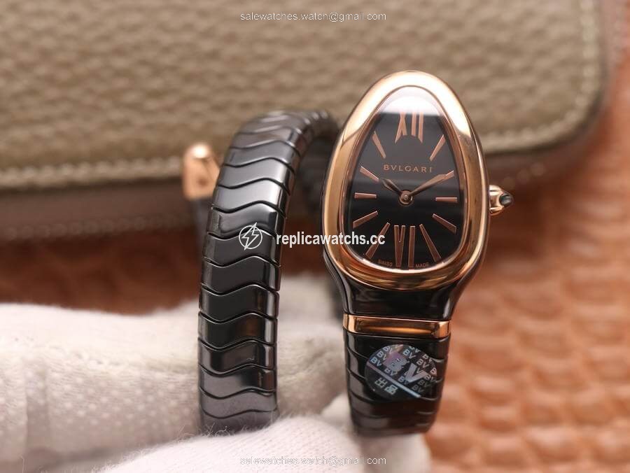 Replica Bvlgari Serpenti 102735 BV Factory Rose Gold Black Dial Replica Bvlgari Serpenti 102735 BV Factory Rose Gold Black Dial