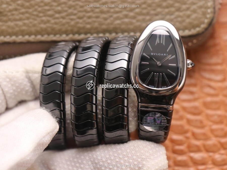 Replica Bvlgari Serpenti BV Factory Black Ceramic Dial Replica Bvlgari Serpenti BV Factory Black Ceramic Dial